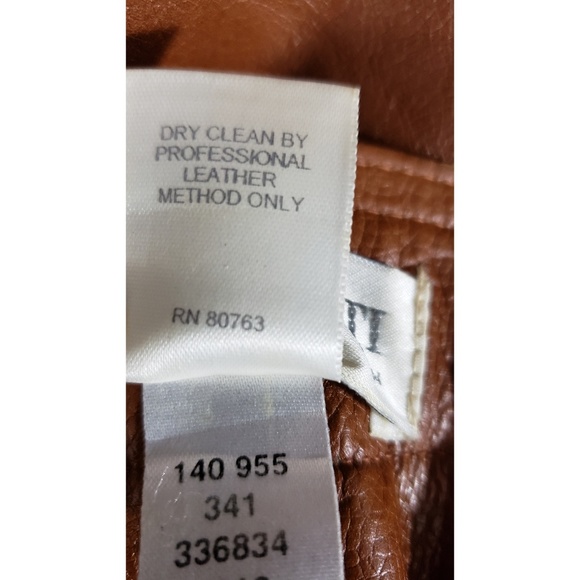 Hugo Buscati Camel Colored Leather Pants Size 6 - Picture 7 of 7